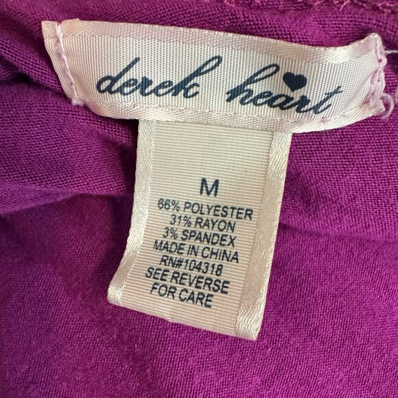 Derek Heart Purple One-Shoulder Ruffle Dress – Flowy Mini Dress Size M - Picture 3 of 5